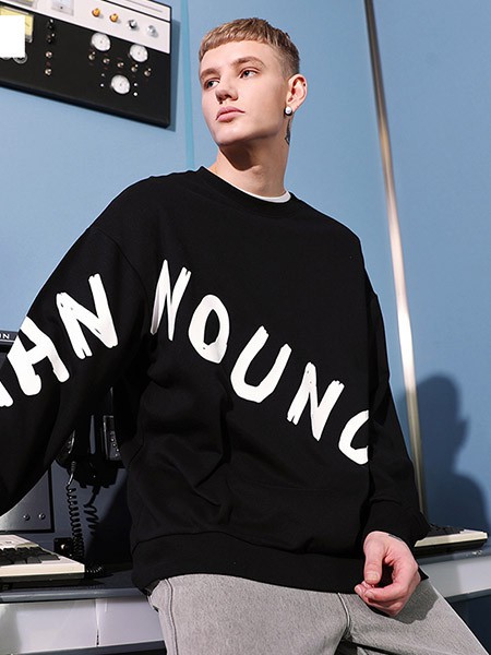 allin男装2022秋冬季黑色T恤