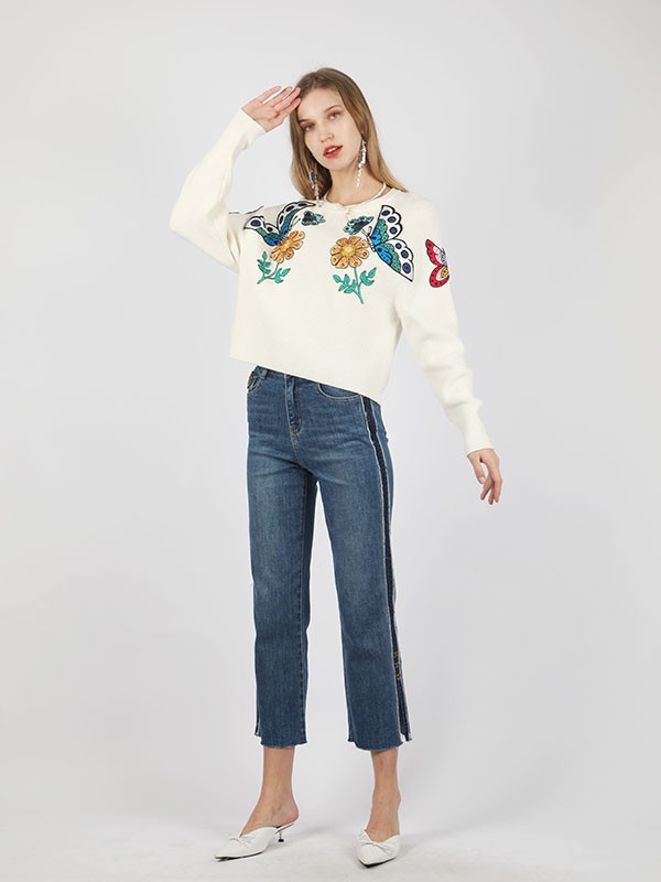 莎斯莱思女装2022秋冬季白色T恤