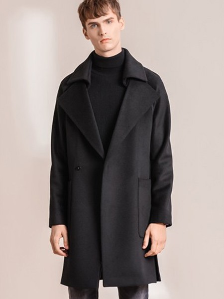 蒙蒂埃莫男装2022秋冬季黑色大衣