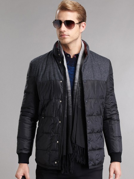 蒙蒂埃莫男装2022秋冬季黑色棉服