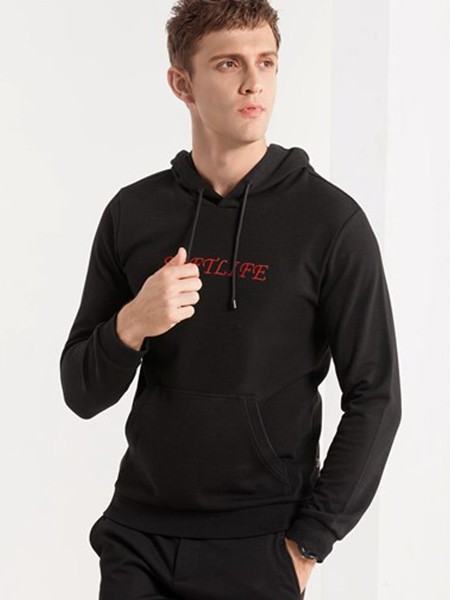 蒙蒂埃莫男装2022秋冬季黑色卫衣