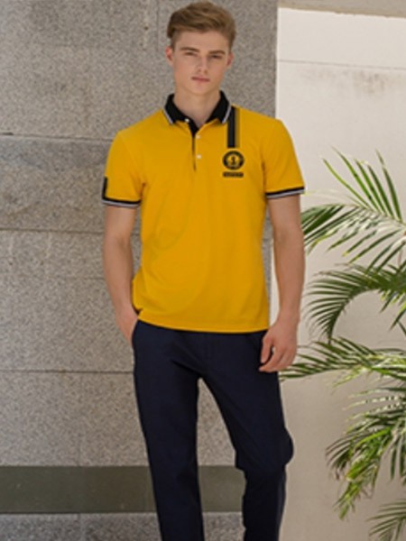 沙斐洛safnew男装2022春夏季黄色polo衫