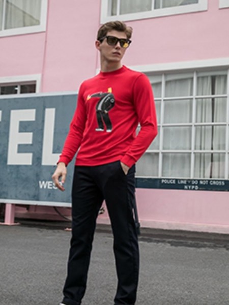 沙斐洛safnew男装2022春夏季红色T恤