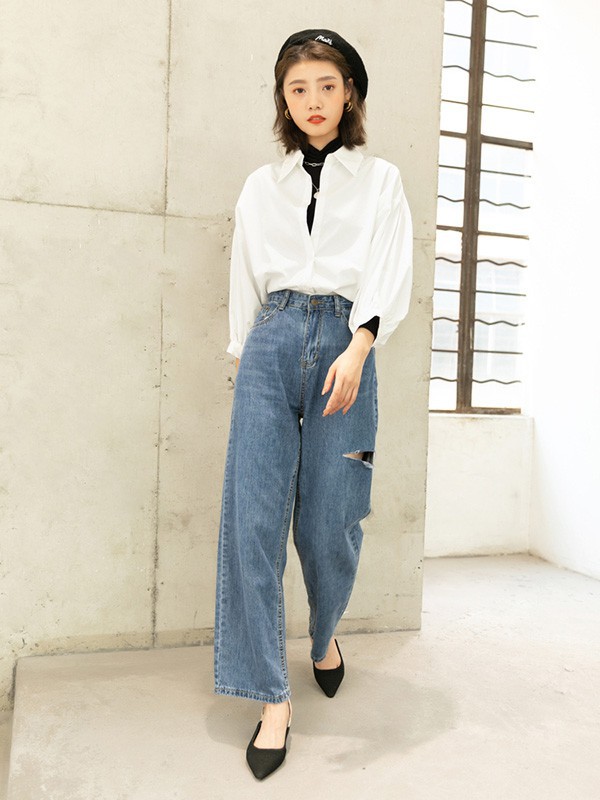 摩奥2022秋冬季白色衬衫