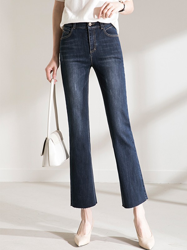 戈洛瑞丝女装2022秋冬季藏蓝色长裤