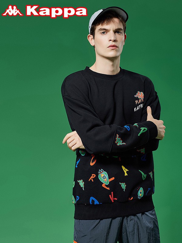 背靠背运动装2022秋冬季黑色T恤