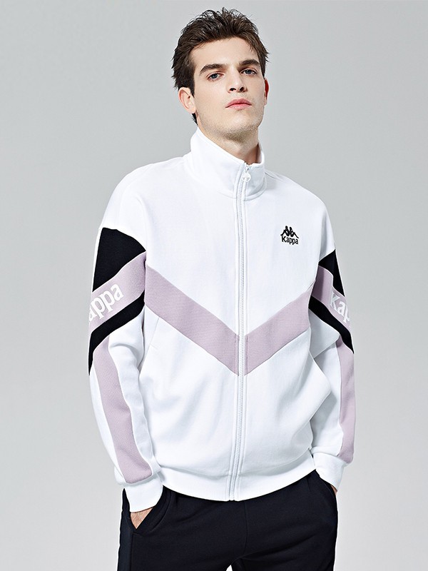 背靠背运动装2022秋冬季白色外套