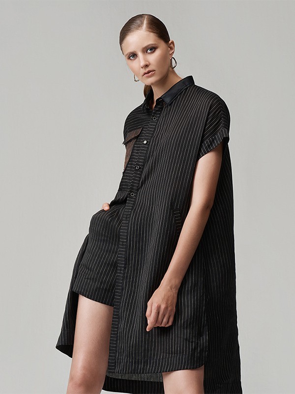 柯罗芭2022春夏季黑色连衣裙