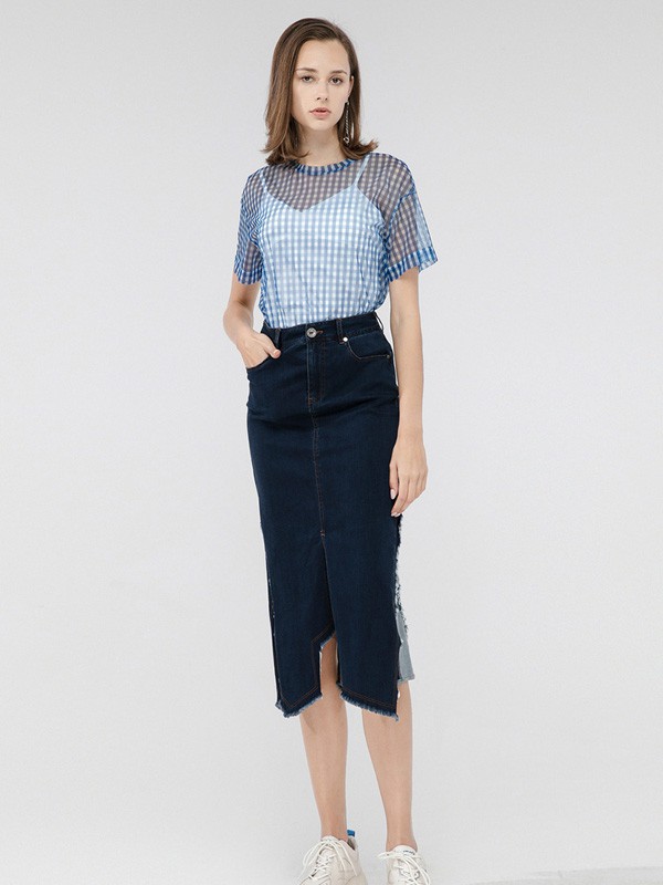 玛丝菲尔素2022春夏季黑色包臀裙