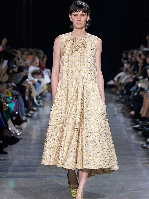 Rochas女装2022秋冬季米色连衣裙