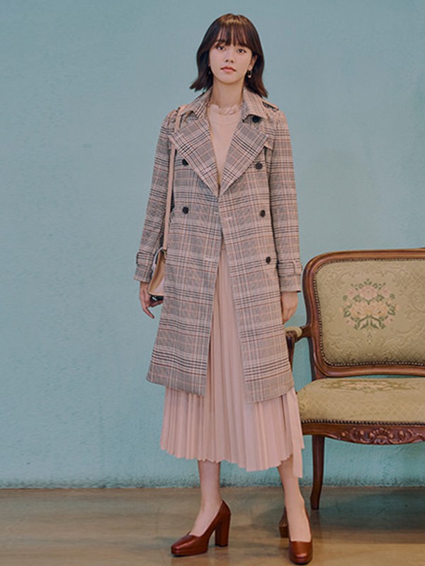 猫姐女装2022秋冬季灰色风衣