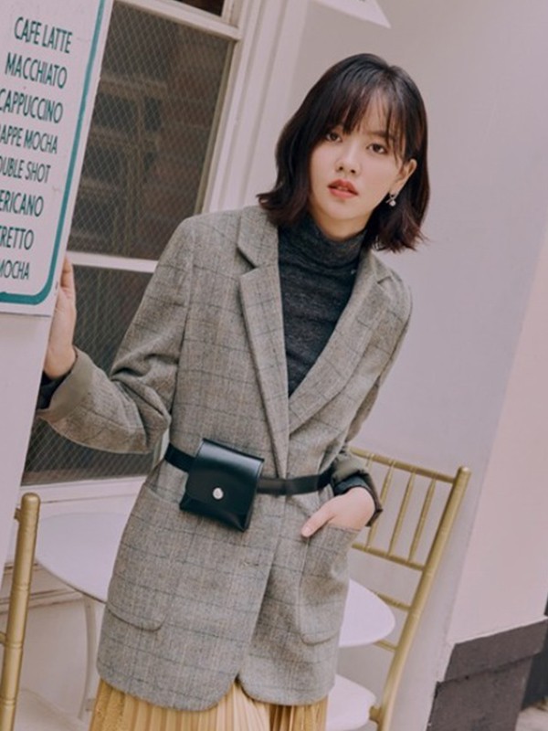 猫姐女装2022秋冬季绿色大衣