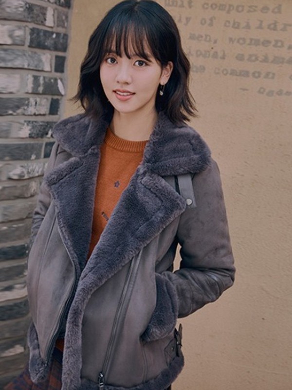 猫姐女装2022秋冬季蓝色大衣