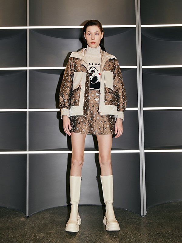 碧淑黛芙2022秋冬季棕色短裤