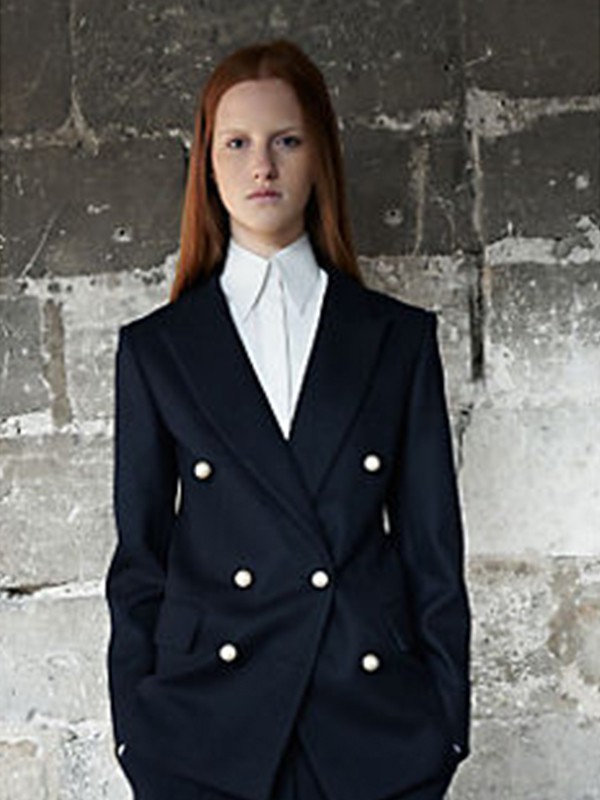 赛琳女装2022秋冬季白色衬衫