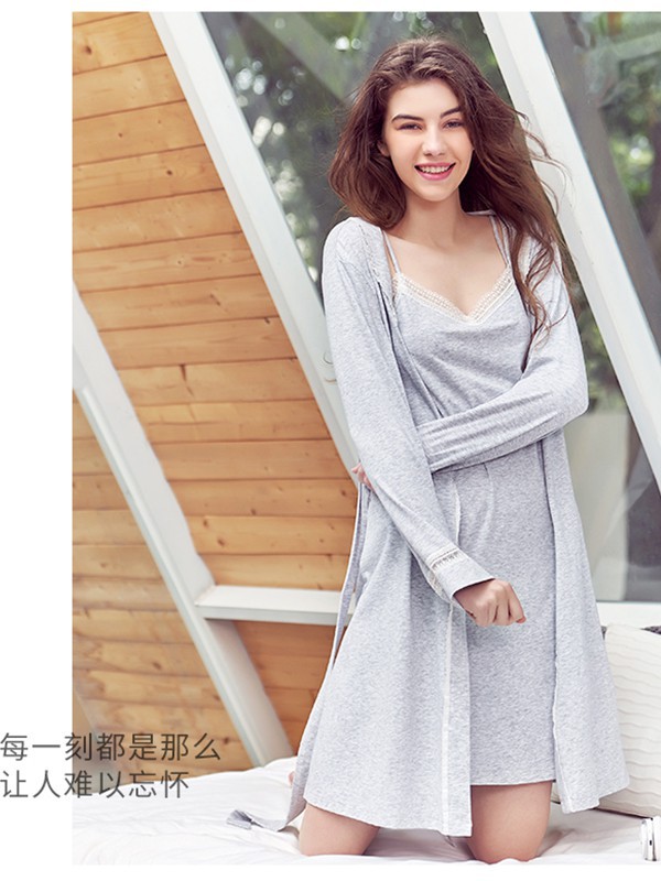 蝶安芬内衣2022秋冬季灰色家居服