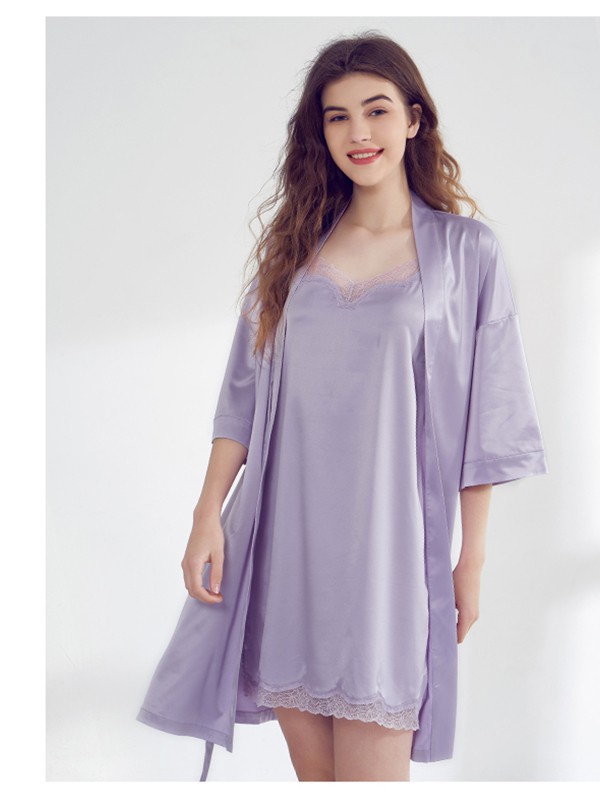 蝶安芬内衣2022秋冬季紫色家居服