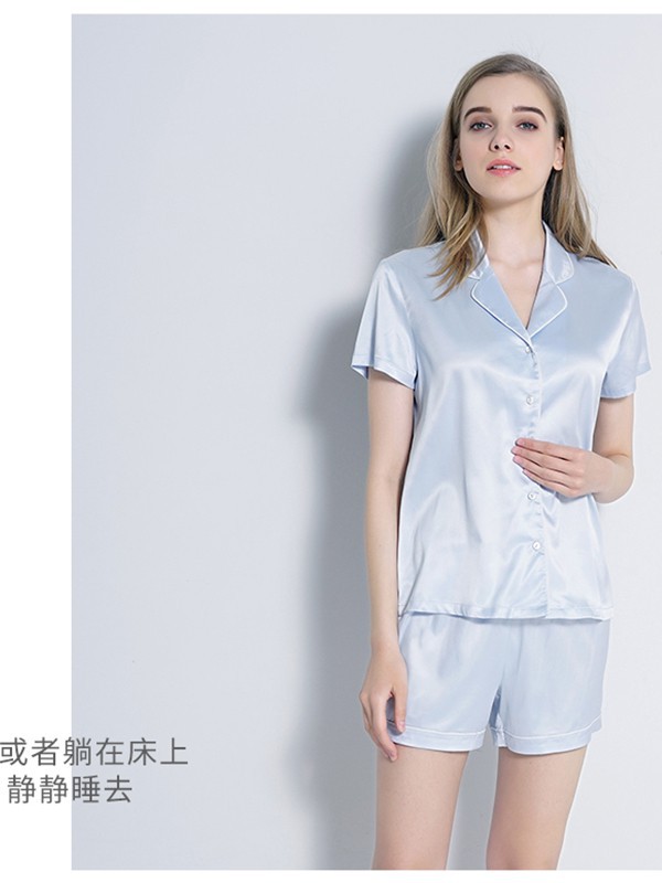 蝶安芬内衣2022秋冬季蓝色家居服