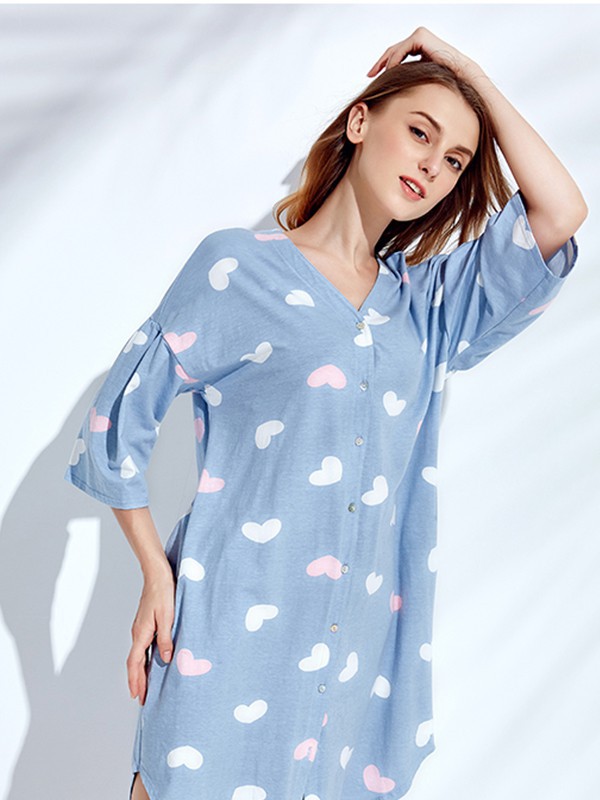 蝶安芬内衣2022秋冬季蓝色家居服