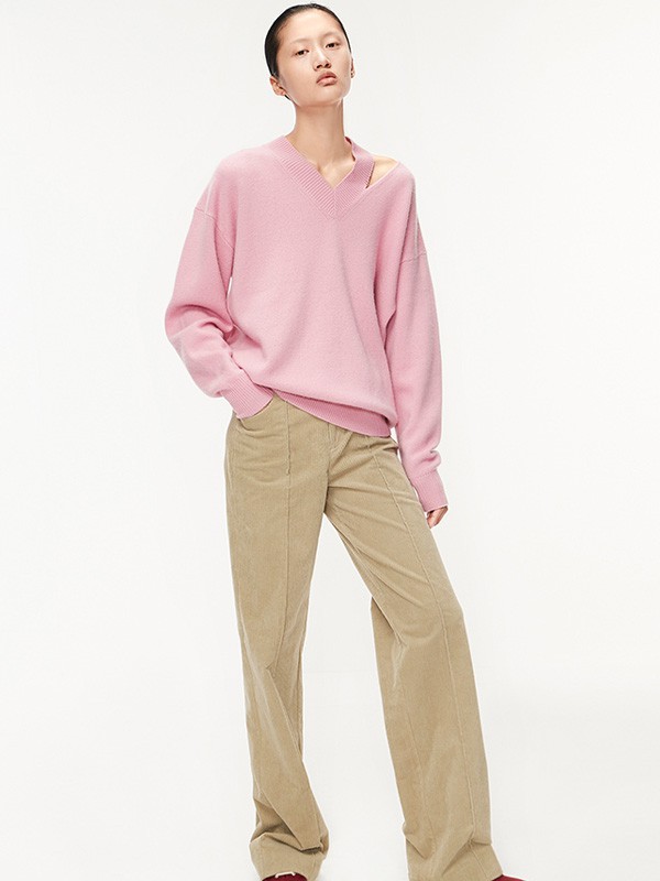 Edition10女装2022秋冬季粉色T恤