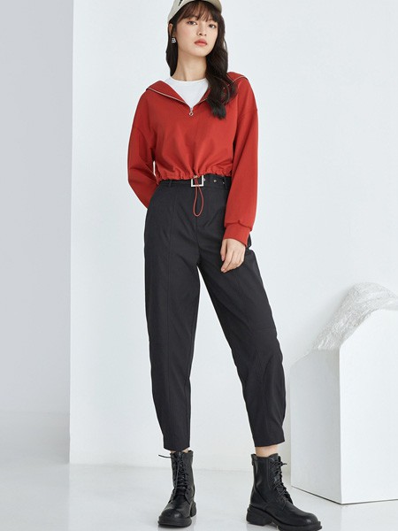 朵以女装2022秋冬季黑色长裤