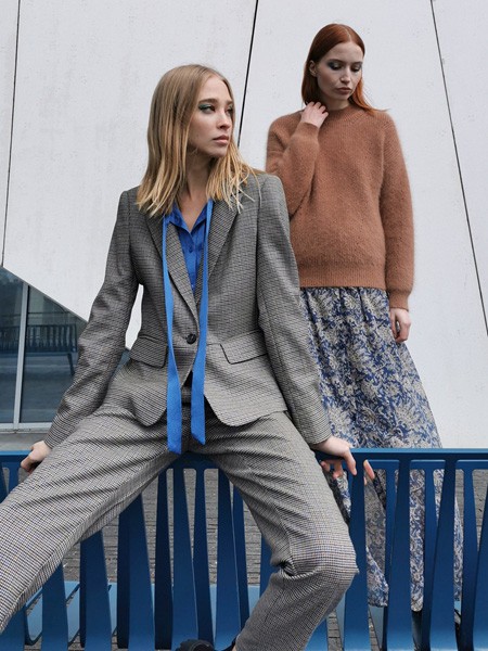 思忆说女装2022秋冬季灰色长裙