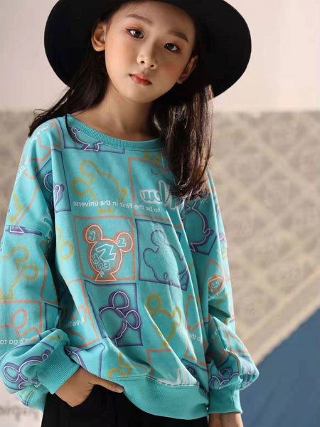 羽图2022春夏季浅蓝色卫衣