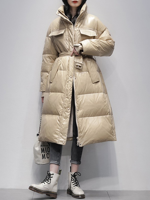 久拉拉女装2022秋冬季米色棉服