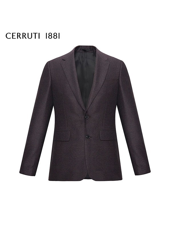 切瑞蒂2022秋冬季酒红色西装