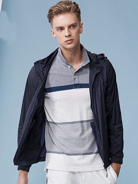 哈吉斯休闲装2022秋冬季白色polo衫