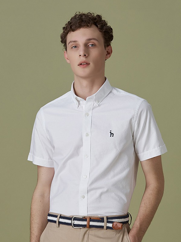 哈吉斯休闲装2022秋冬季白色衬衫