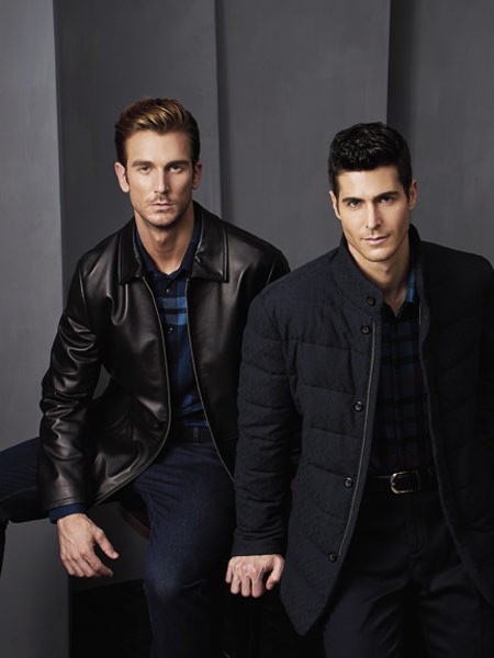 罗茜奥男装2022秋冬季黑色棉服