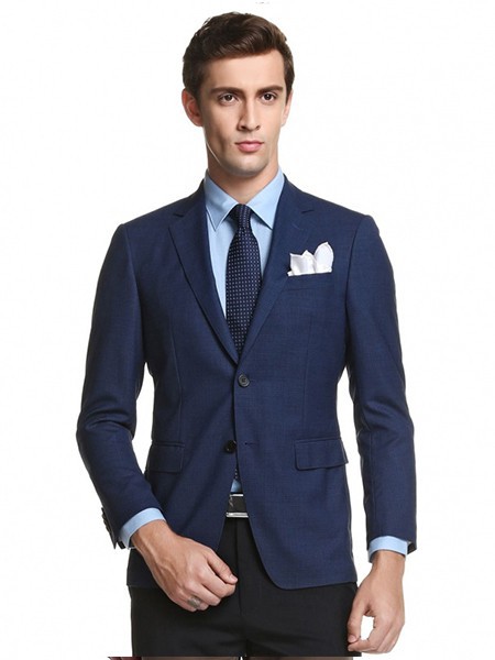 罗茜奥男装2022秋冬季藏蓝色西装