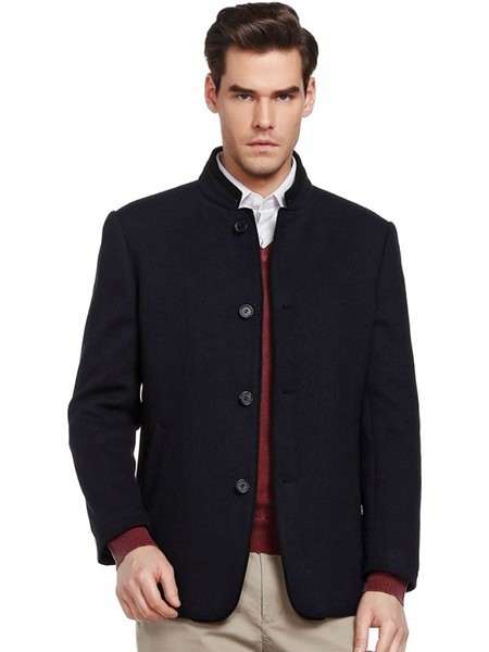 罗茜奥男装2022秋冬季黑色外套