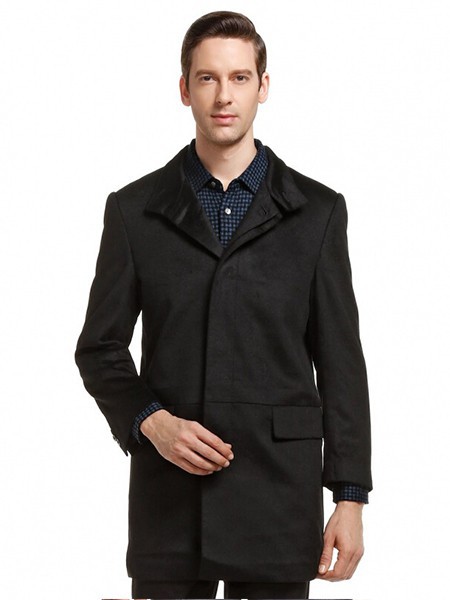 罗茜奥男装2022秋冬季黑色外套