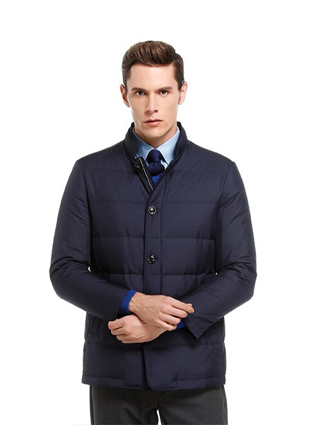 罗茜奥男装2022秋冬季黑色棉服