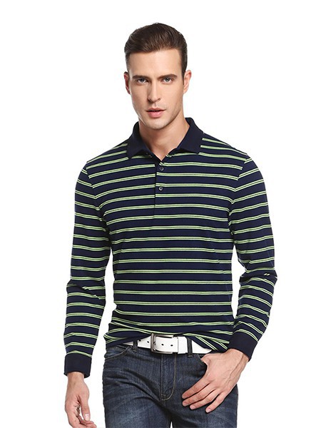 罗茜奥男装2022秋冬季蓝色polo衫