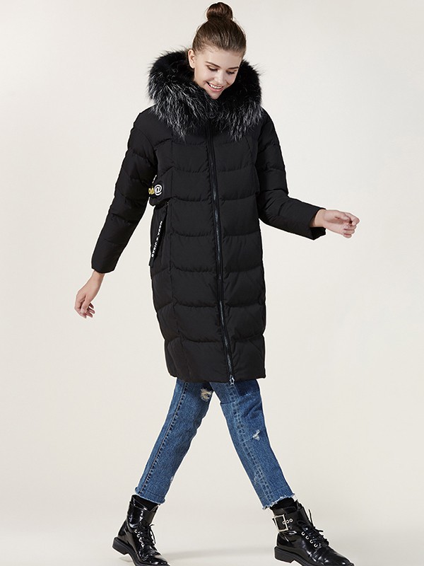 杰奥羽绒服2022秋冬季黑色棉服