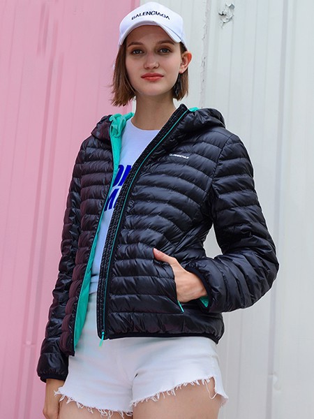 杰奥羽绒服2022秋冬季黑色羽绒服