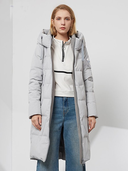 杰奥羽绒服2022秋冬季灰色羽绒服