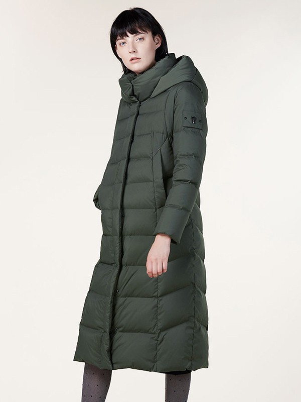 杰奥羽绒服2022秋冬季绿色羽绒服