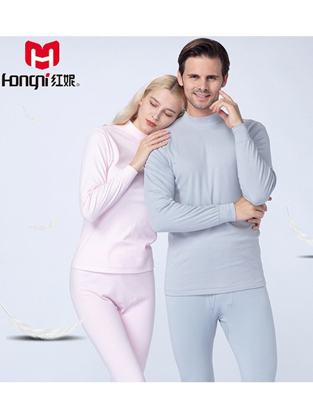 红妮2022秋冬季灰色保暖内衣