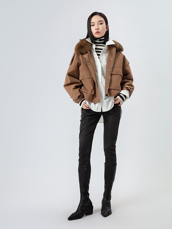 卡蔓2022秋冬季黑色长裤