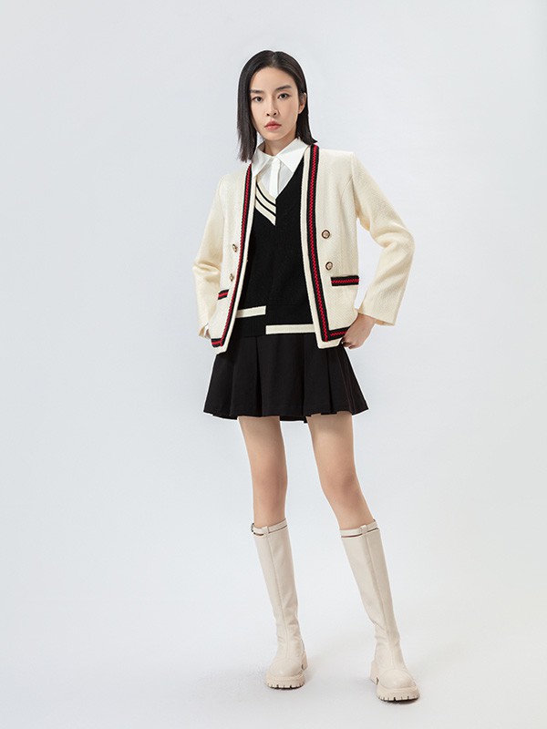 卡蔓2022秋冬季黑色短裙