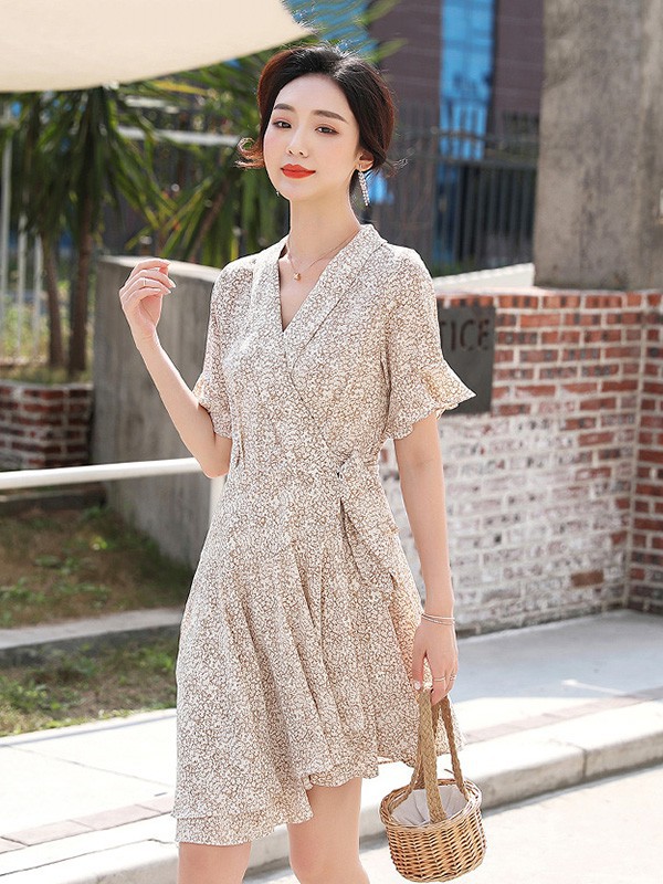 FelipeVarela女装2023春夏季灰色连衣裙