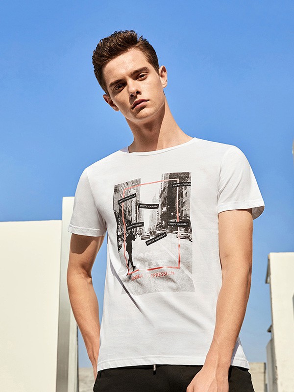 乐刻休闲装2023春夏季白色T恤