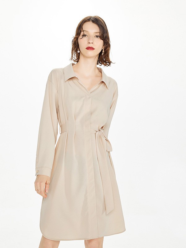 乐刻休闲装2023春夏季棕色衬衫