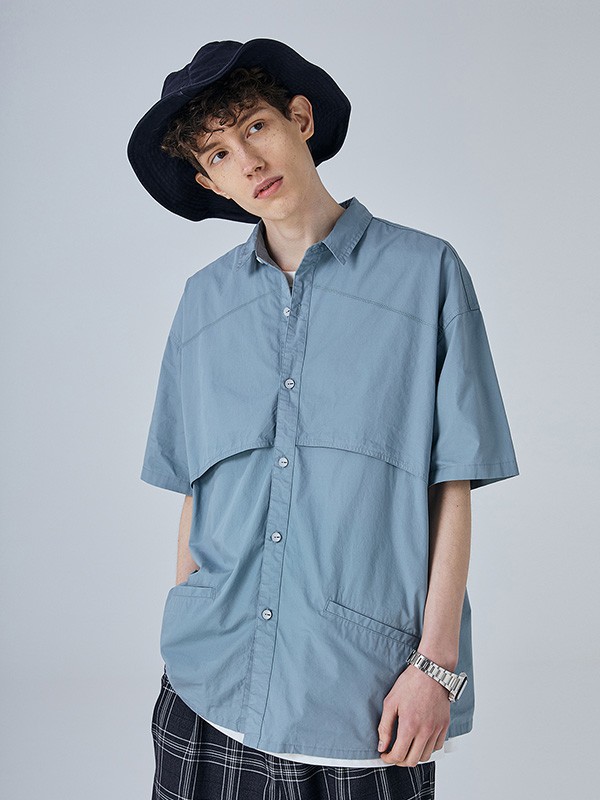 PSOBrand2023春夏季蓝色衬衫