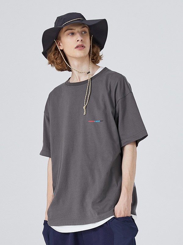 PSOBrand休闲装2023春夏季棕色T恤