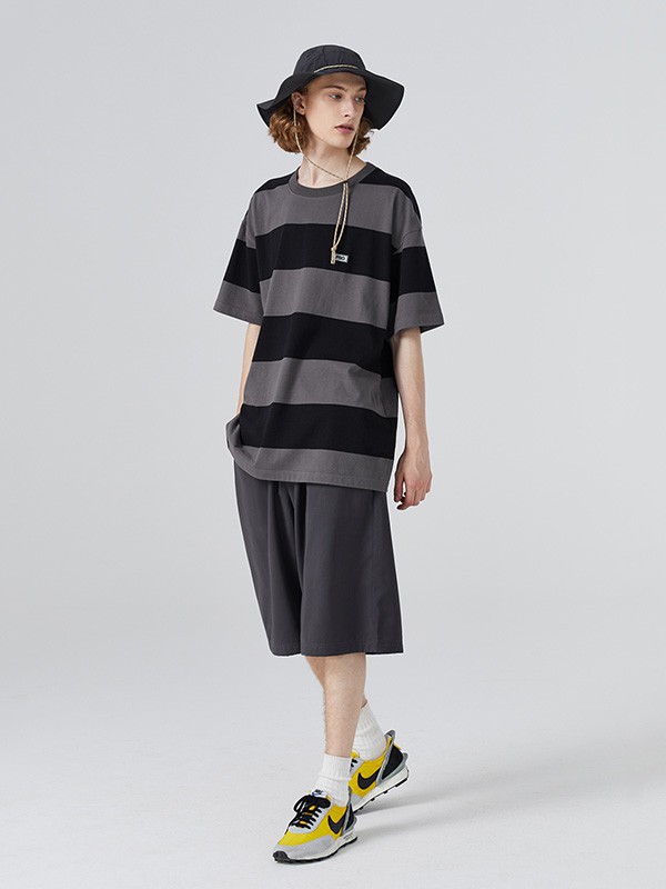 PSOBrand休闲装2023春夏季黑色T恤